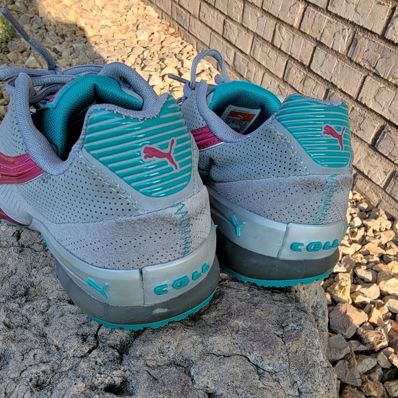 Puma Running Grey Tennis Shoe Sneakers Size 7 - Picture 5 of 8